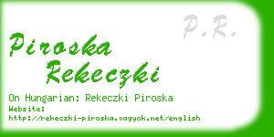 piroska rekeczki business card